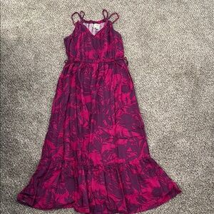 Anthropologie Pink Spaghetti Strap Maxi Sundress